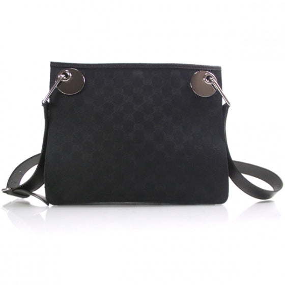 Gucci Monogram Eclipse Messenger Bag Black 1 of 13