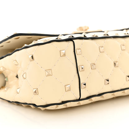 Valentino Garavani Nappa Small Rockstud Spike Shoulder Bag Light Ivory 9 of 10