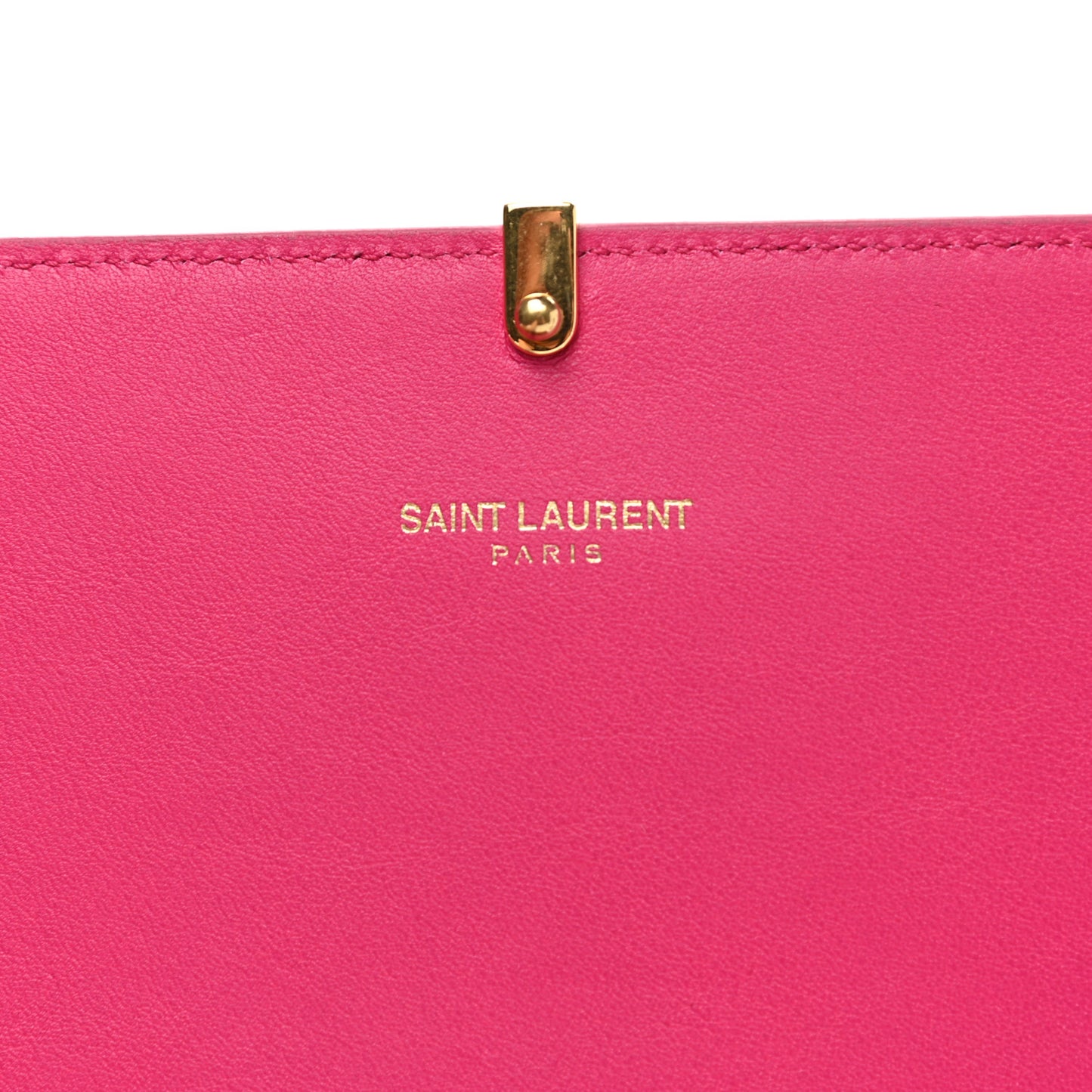 Calfskin Classic Y Ligne Wallet Fuchsia