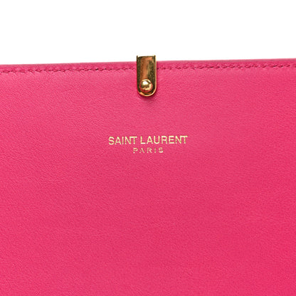 Saint Laurent Calfskin Classic Y Ligne Wallet Fuchsia 6 of 10