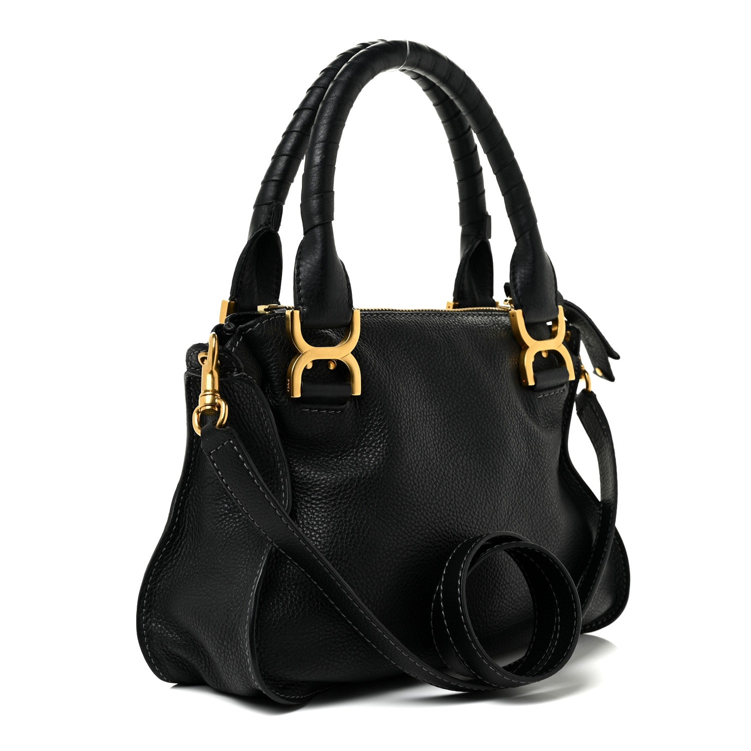 Chloe Calfskin Small Marcie Satchel Black 3 of 16