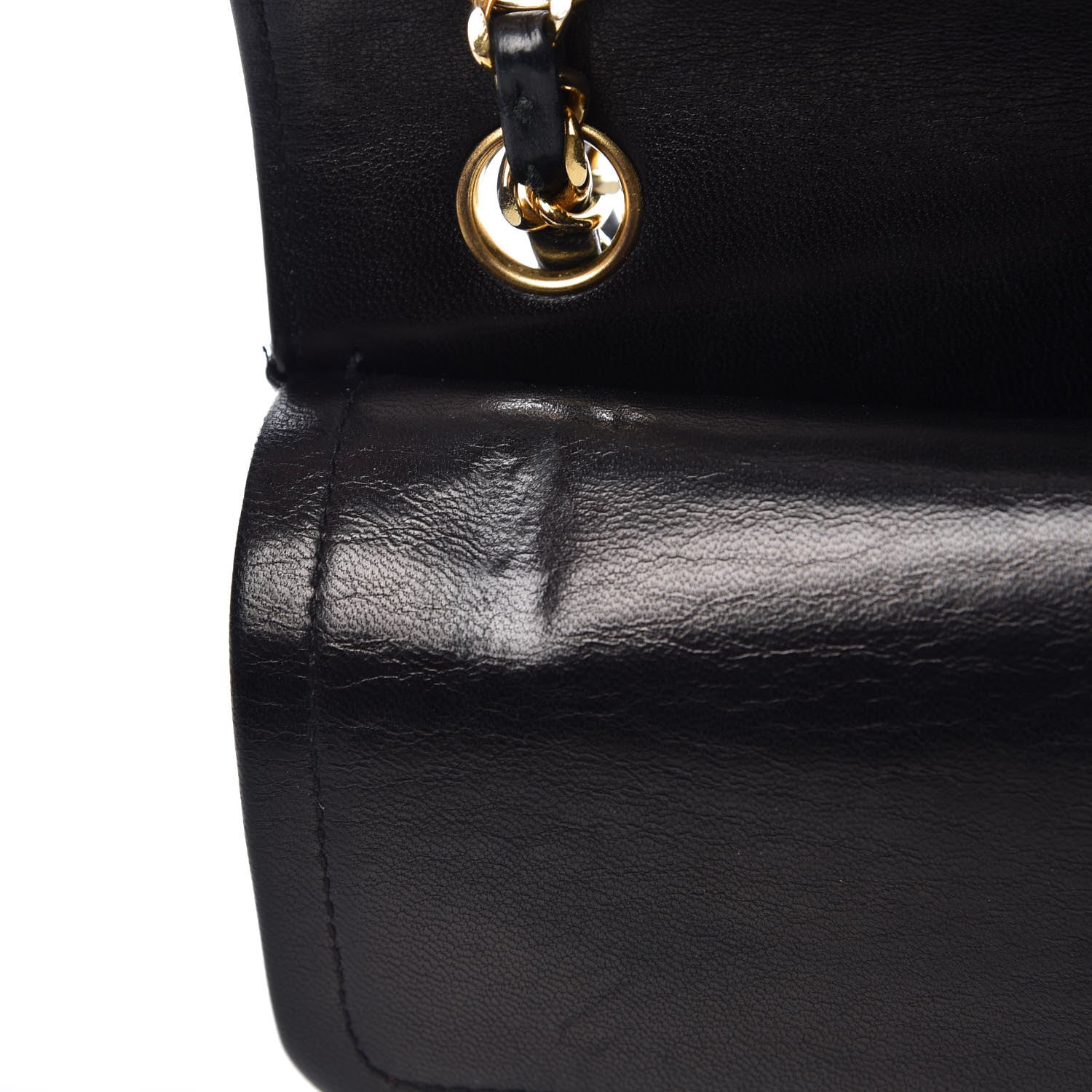 Chanel Lambskin Quilted Medium Double Flap Black 14 of 17