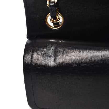 Chanel Lambskin Quilted Medium Double Flap Black 14 of 17