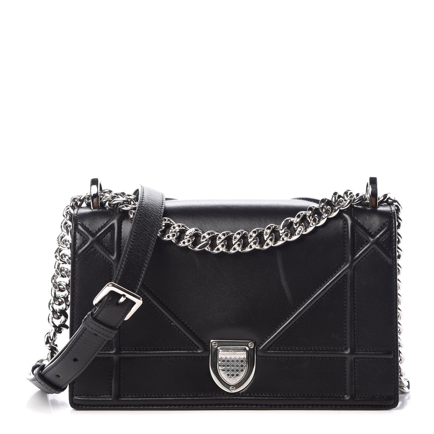 Christian Dior Calfskin Small Diorama Flap Bag Black 1 of 9