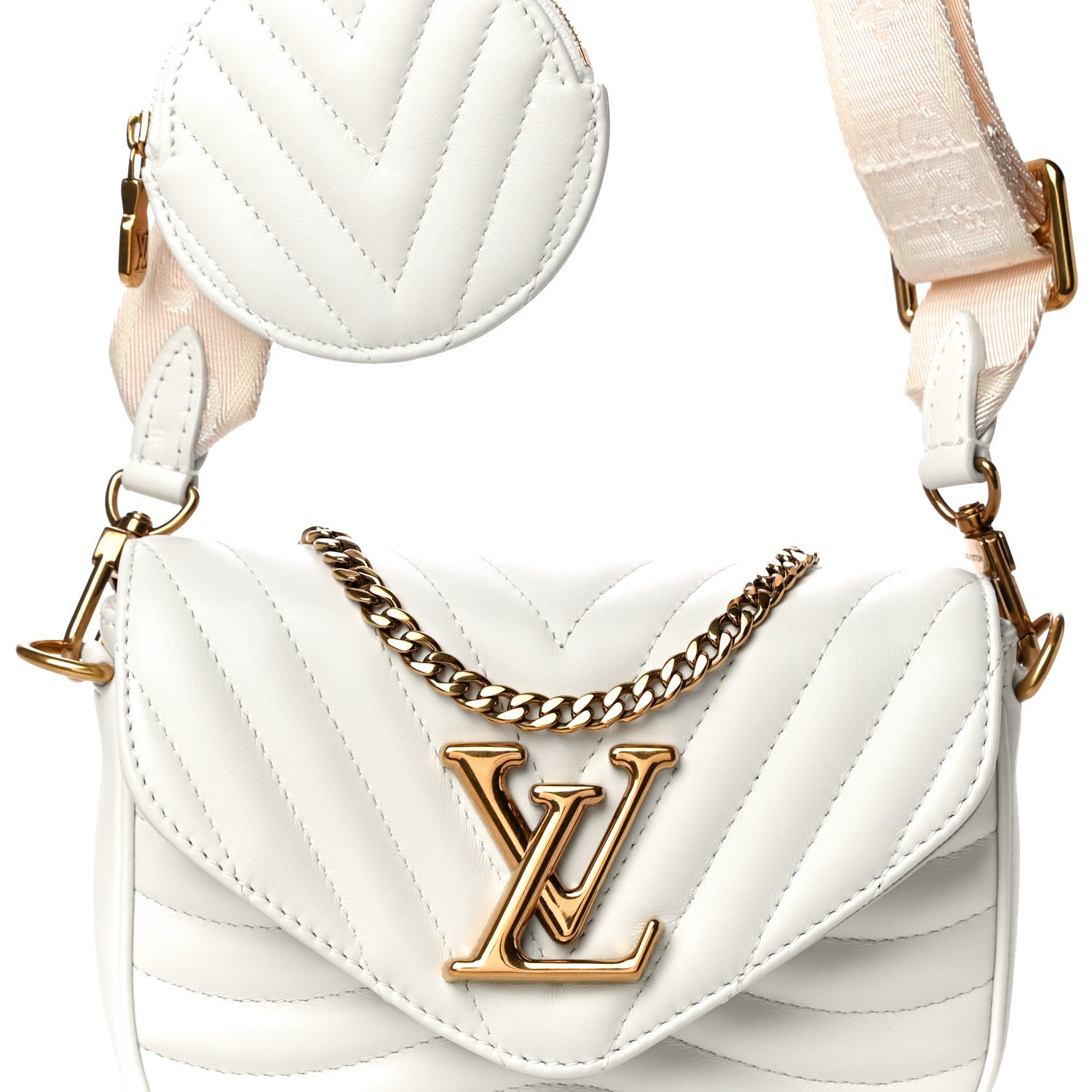 Louis Vuitton Calfskin New Wave Multi Pochette Snow 7 of 10