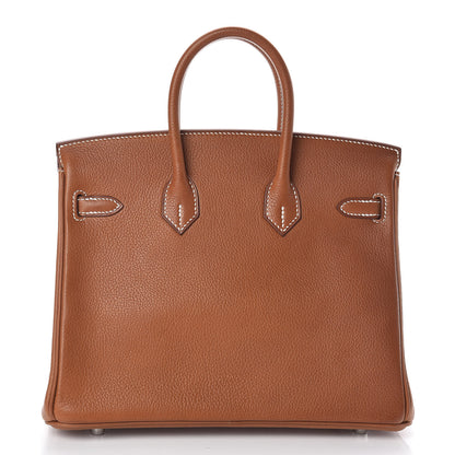 Hermes Natural Barenia Faubourg Birkin 25 Fauve 4 of 31