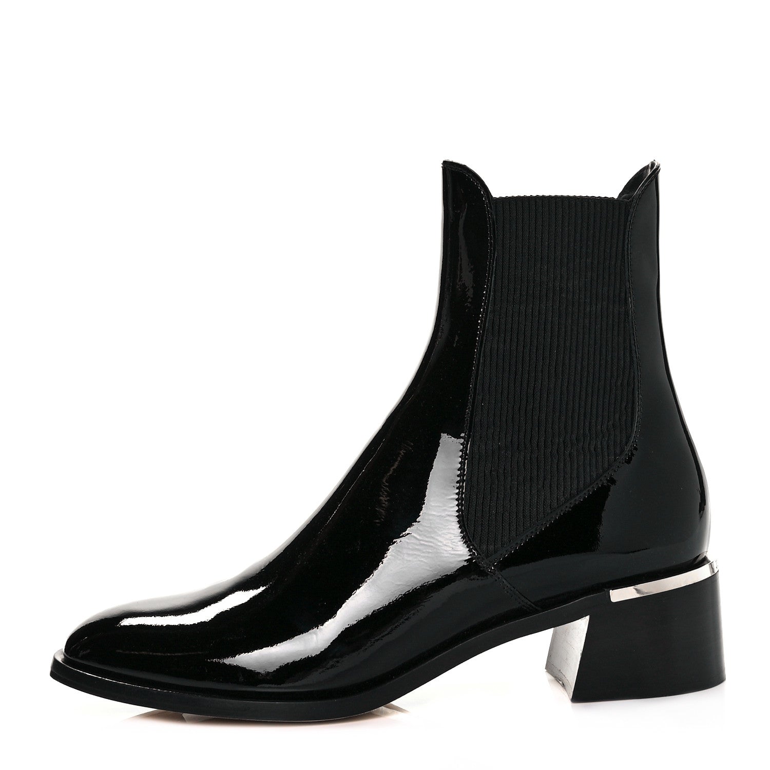 Jimmy Choo Shiny Nappa Rourke 45 Ankle Boots 41 Black 1 of 8
