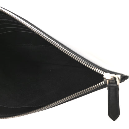 Burberry Smooth Calfskin TB Patch Zip Pouch Black Multicolor 5 of 7