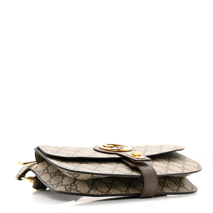 Gucci GG Supreme Monogram Textured Dollar Calfskin Blondie Belt Bag Beige Ebony New Acero 4 of 12