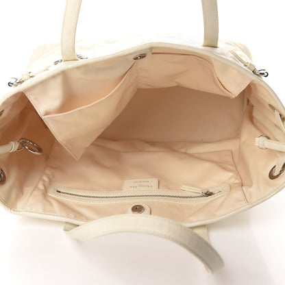 Christian Dior Coated Canvas Cannage Medium Panarea Tote White 5 of 11