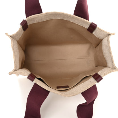 Chloe Cotton Calfskin Medium Woody Ribbon Tote Burgundy 5 of 10