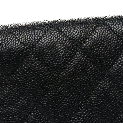 Chanel Caviar Quilted Filigree Flap Pouch Black 11 of 11