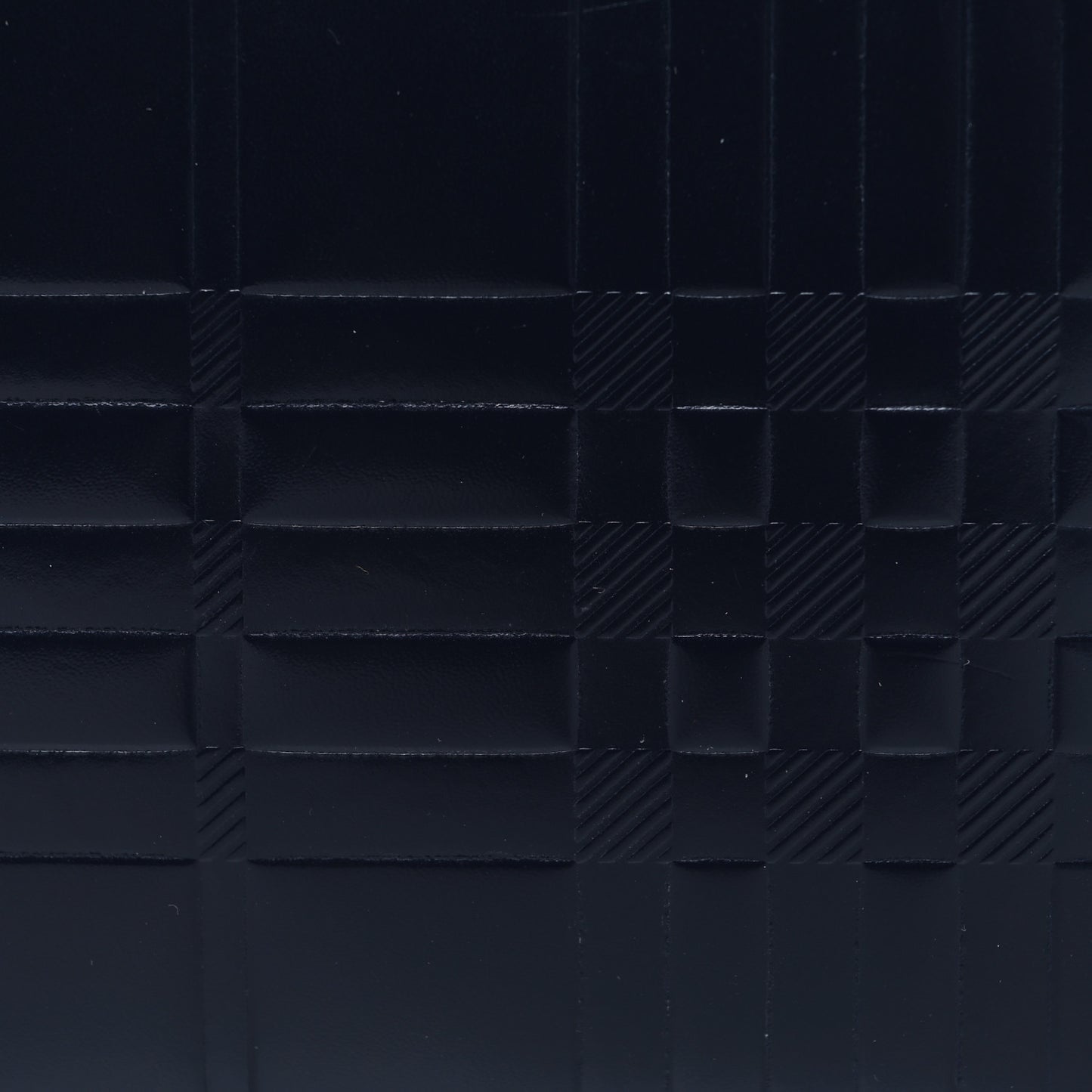 Smooth Calfskin Embossed Check Bi-Fold Wallet Dark Blue