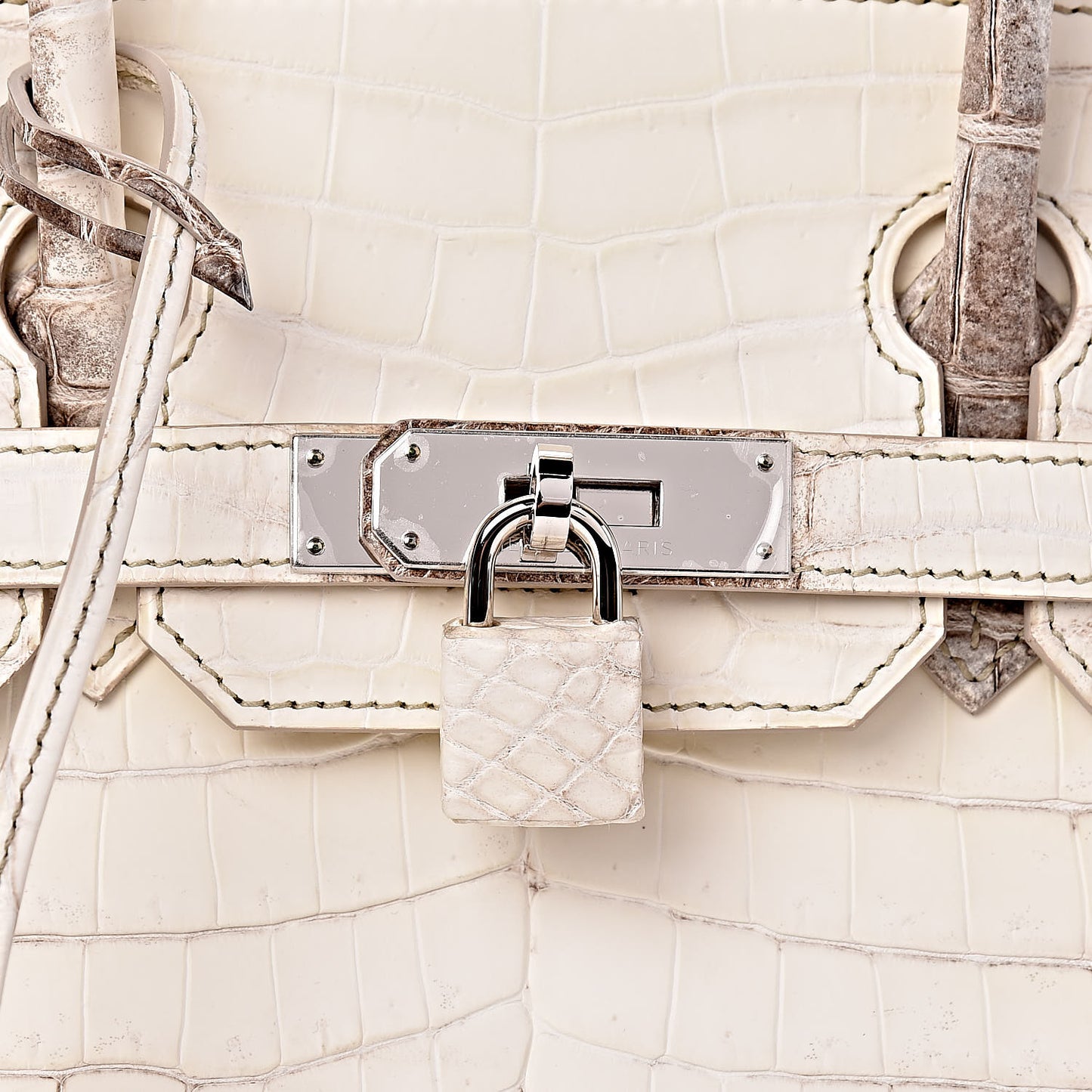 Matte Niloticus Crocodile Himalaya Birkin 30 Blanc