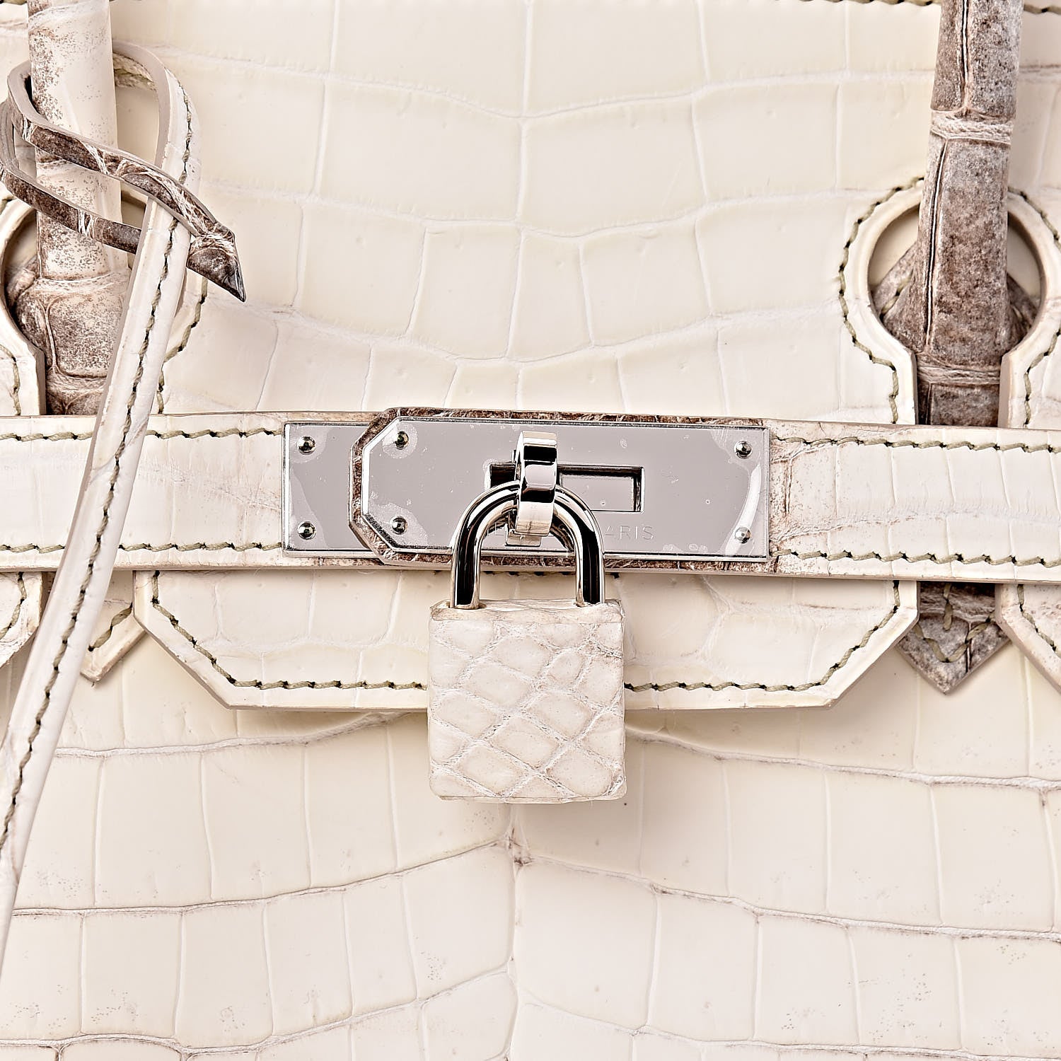Hermes Matte Niloticus Crocodile Himalaya Birkin 30 Blanc 49 of 56