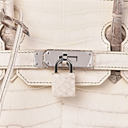 Hermes Matte Niloticus Crocodile Himalaya Birkin 30 Blanc 49 of 56