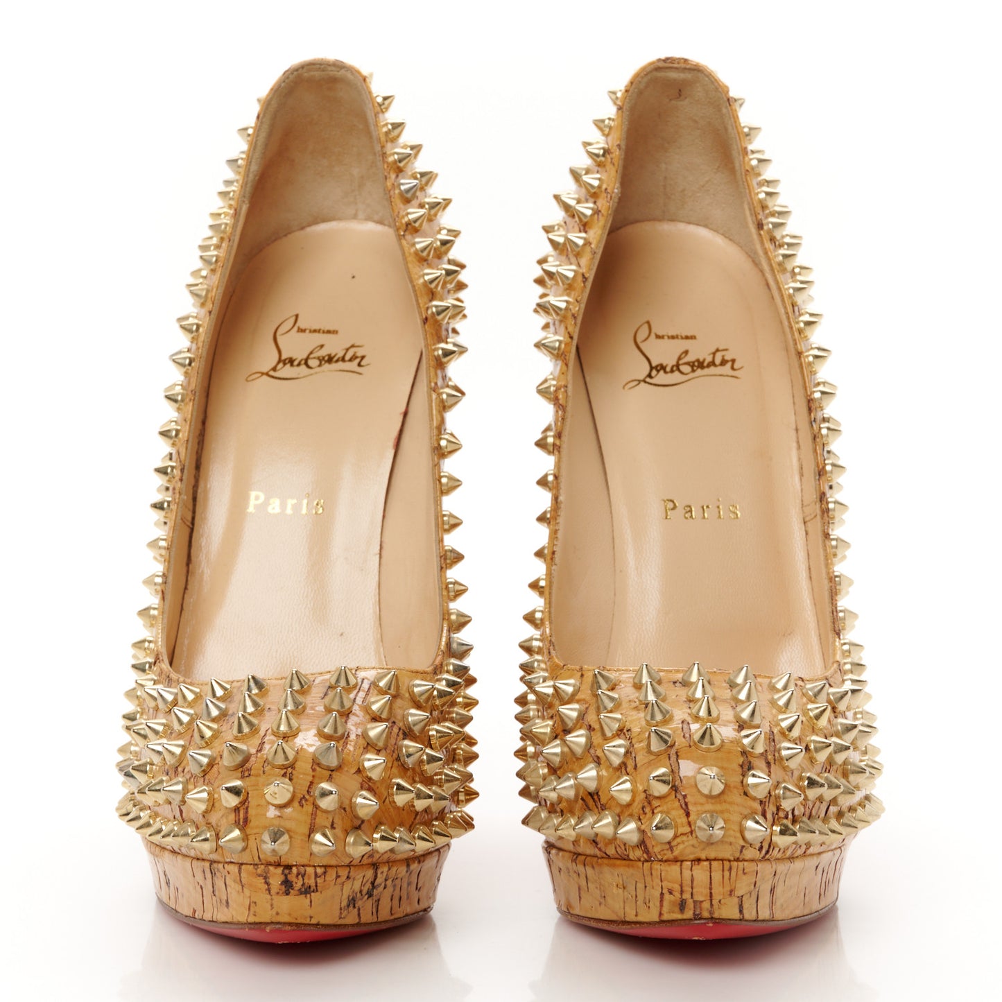 Cork Alti Spikes 160 Pumps 40 Natural Gold