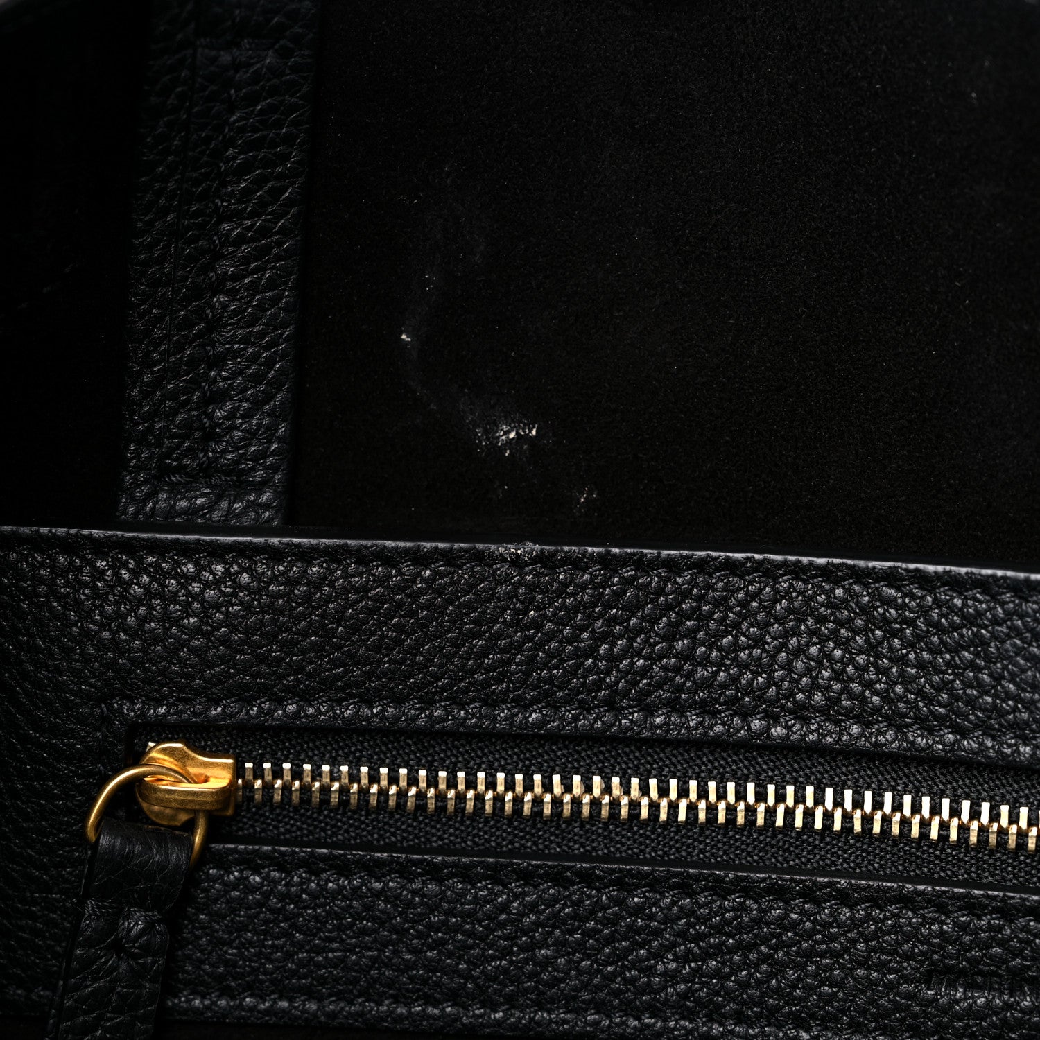Celine Soft Grained Calfskin Small Belt Cabas Phantom Black 11 of 12