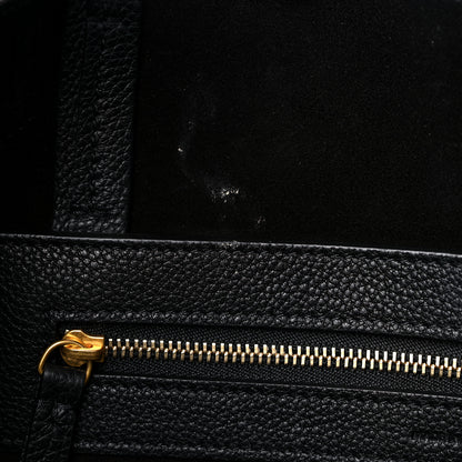 Celine Soft Grained Calfskin Small Belt Cabas Phantom Black 11 of 12