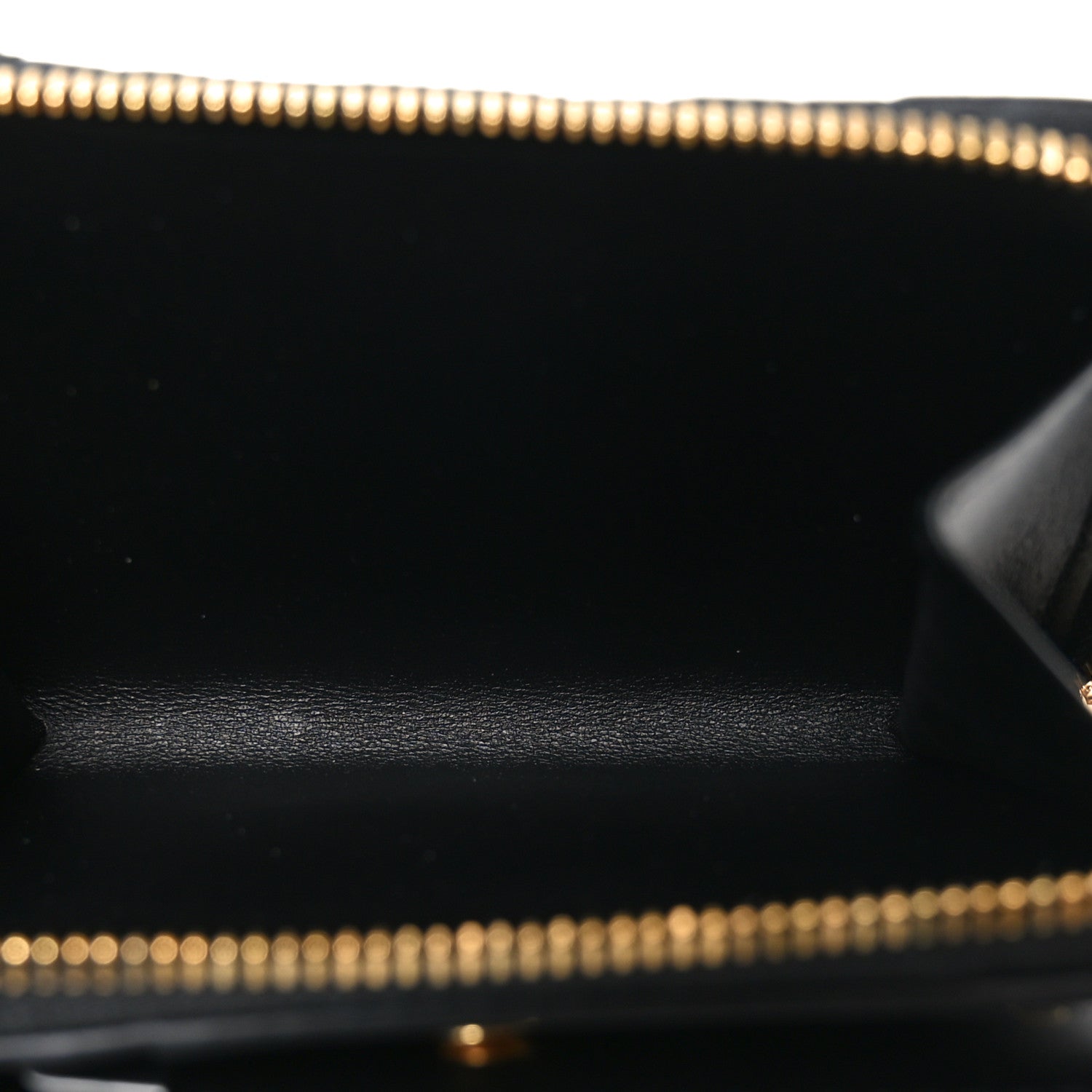 Christian Dior Grained Calfskin Supple Cannage Caro Scarlet Zipped Wallet Black 5 of 8