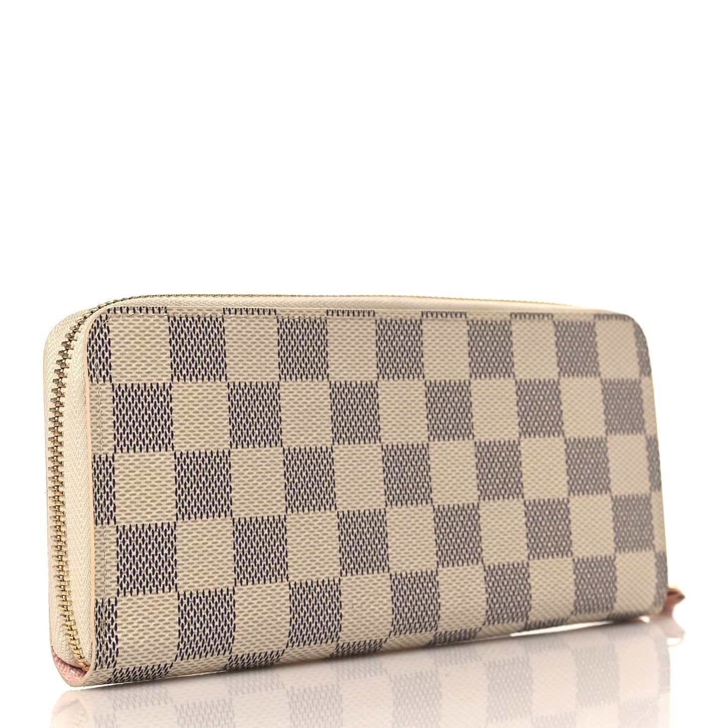 Damier Azur Clemence Wallet Rose Ballerine