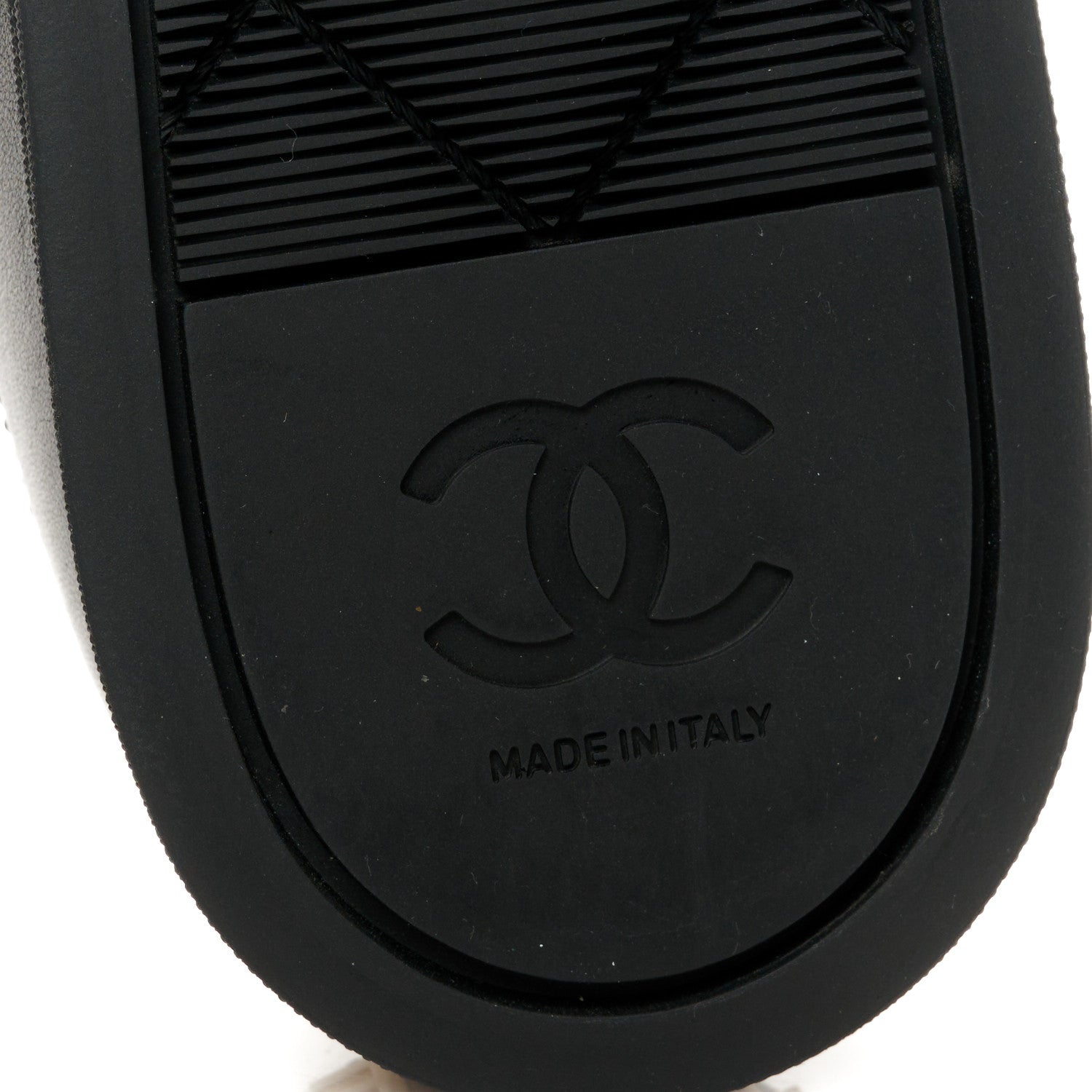 Chanel Lambskin Grosgrain Cap Toe Sneaker Mules 40 Black 16 of 20