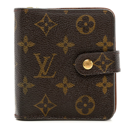 Louis Vuitton Monogram Compact Zippe Zipped Wallet 1 of 9
