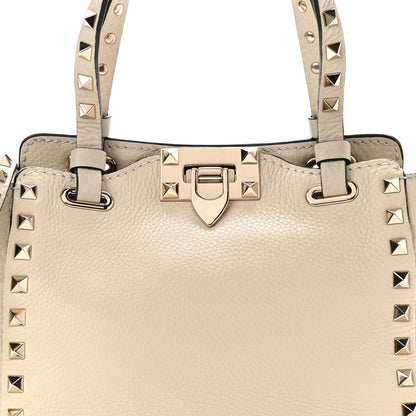 Valentino Garavani Vitello Mini Rockstud Tote Ivory 8 of 10