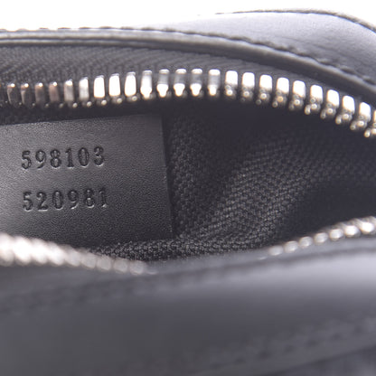 Gucci GG Supreme Monogram Appia Calfskin Web Small Camera Messenger Bag Black Grey 7 of 10