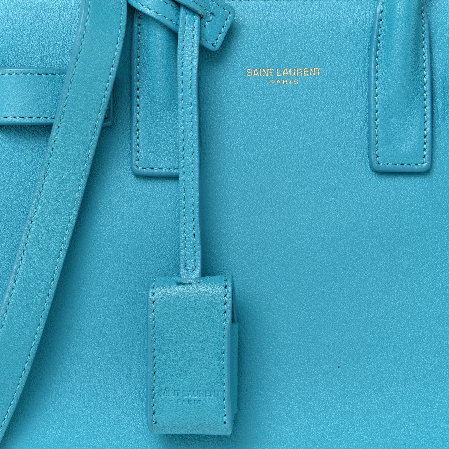 Saint Laurent Calfskin Nano Sac De Jour Turquoise 6 of 16
