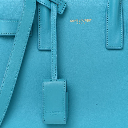 Saint Laurent Calfskin Nano Sac De Jour Turquoise 6 of 16