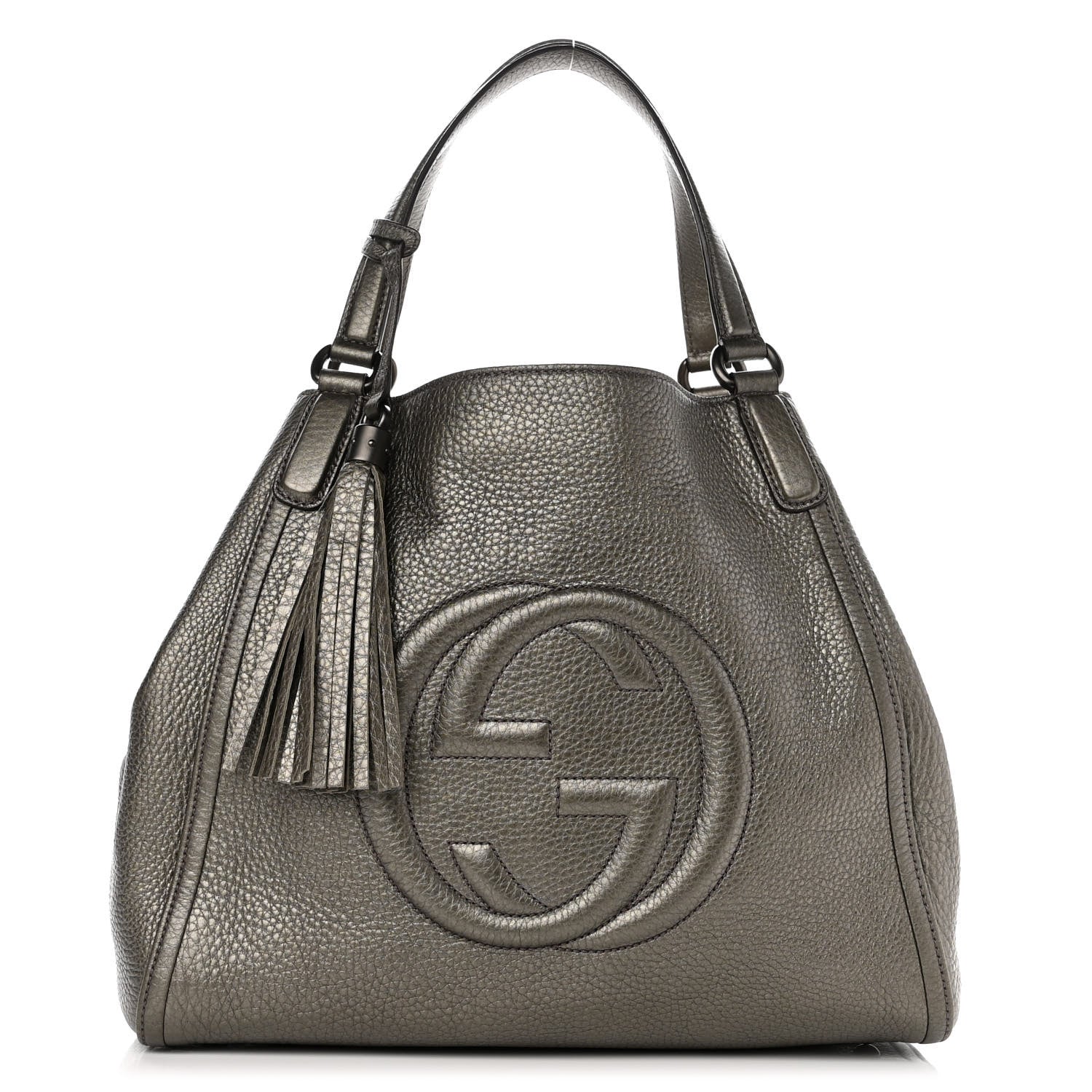 Gucci Metallic Cellarius Calfskin Medium Soho Shoulder Bag Sasso 1 of 9