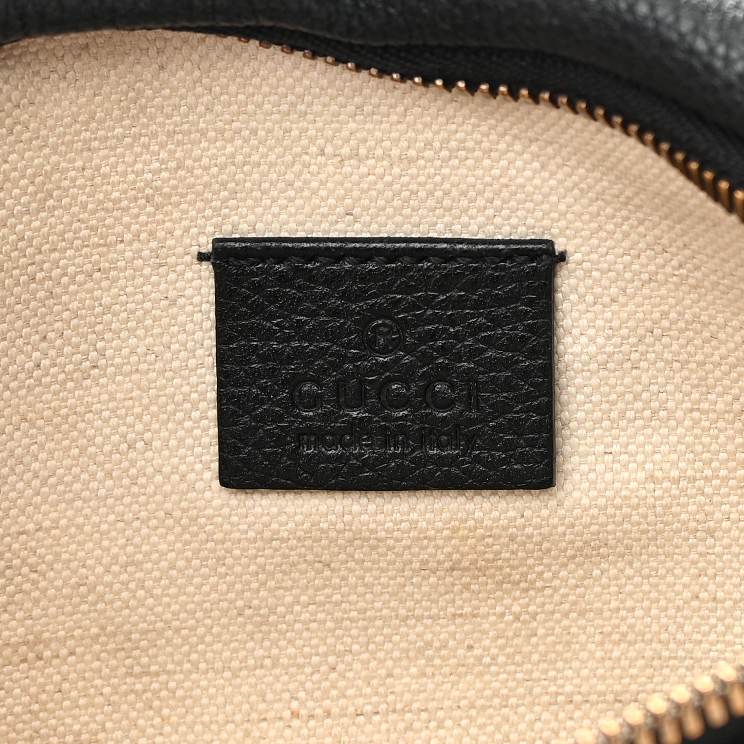 Gucci Grained Calfskin Small Logo Belt Bag Black 6 of 14