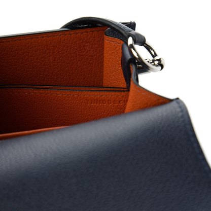 Hermes Evercolor Verso Mini Sac Roulis Bleu Nuit Orange 9 of 11