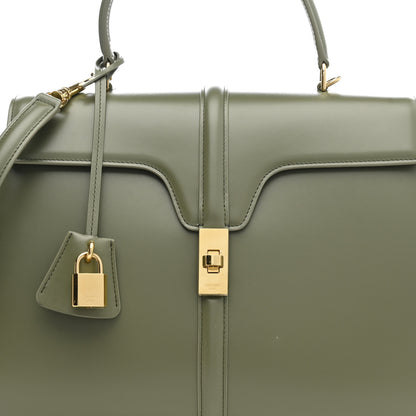 Celine Satinated Calfskin Medium 16 Top Handle Bag Sage 9 of 13