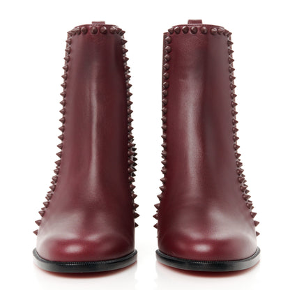Christian Louboutin Calfskin Out Line Spike Lug 70 Boots 36.5 Bordeaux 2 of 8