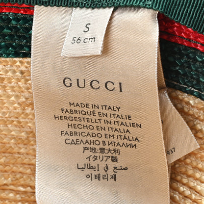 Gucci Abaca Straw Web Fedora Hat S 9 of 9
