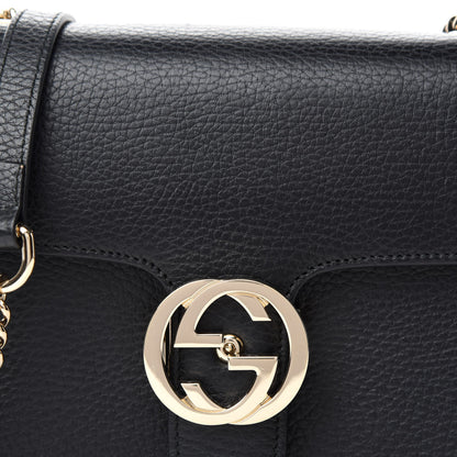 Gucci Dollar Calfskin Small Interlocking G Shoulder Bag Black 10 of 10