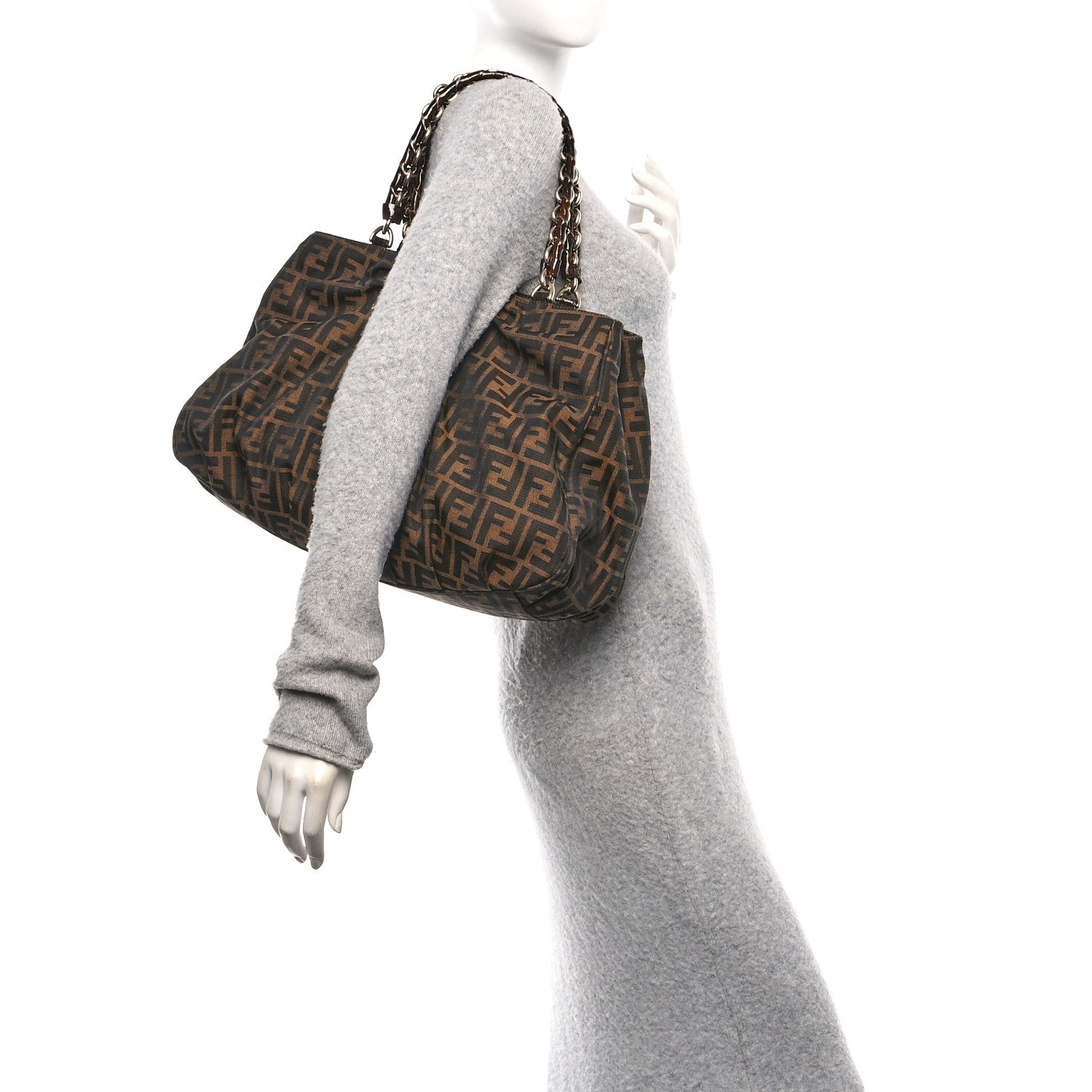 Fendi Zucca Mia Tote Tobacco 2 of 10