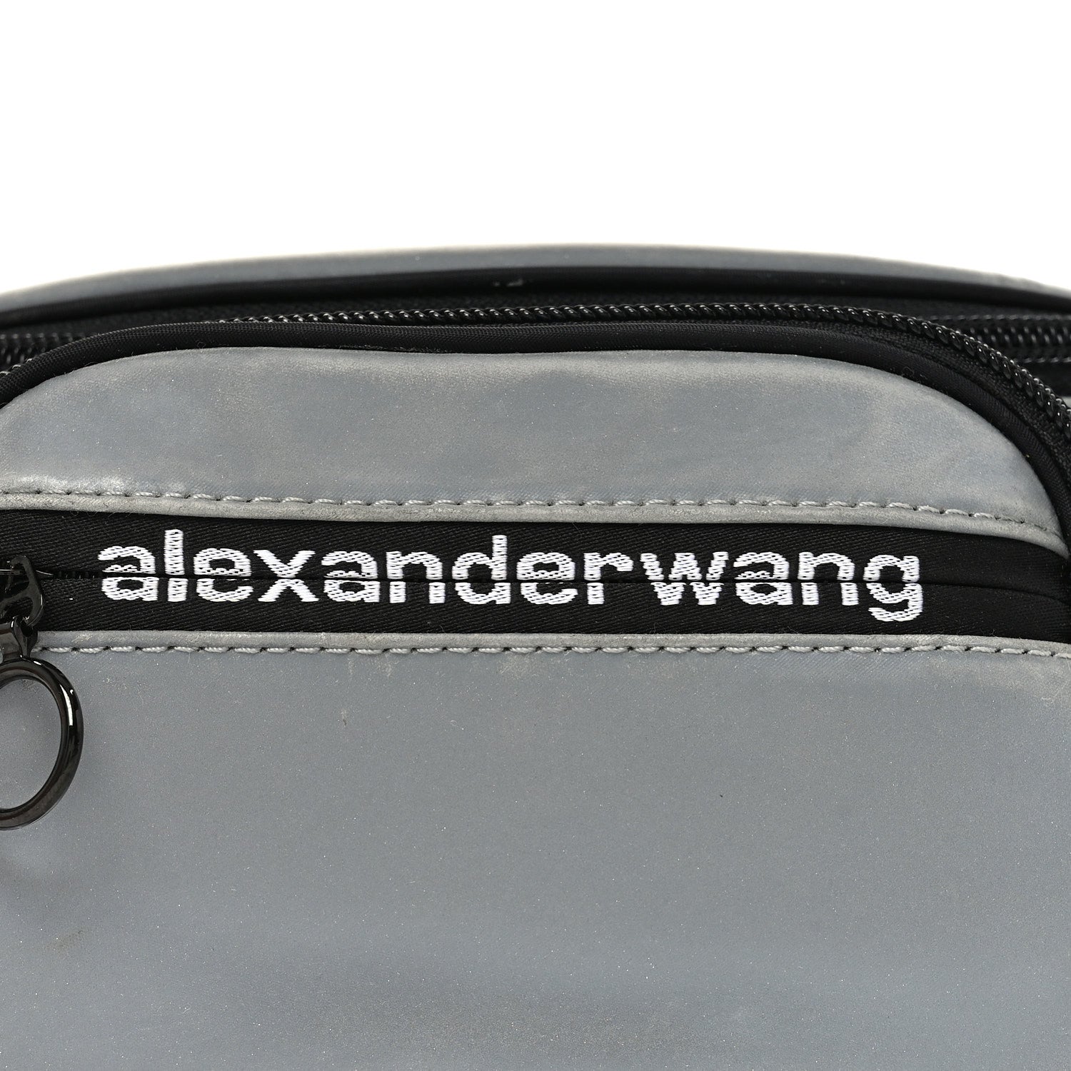 Alexander Wang Nylon Logo Printed Attica Belt Bag Reflective Silver 6 of 8