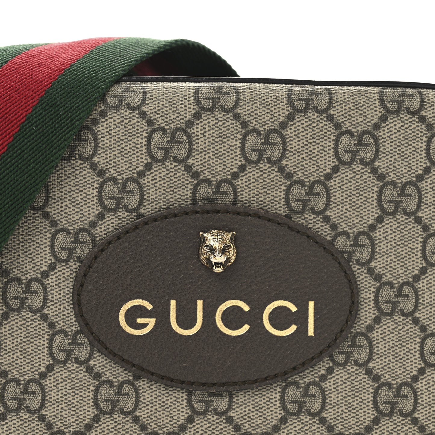 GG Supreme Monogram Web Neo Vintage Shoulder Bag Beige New Acero Crop