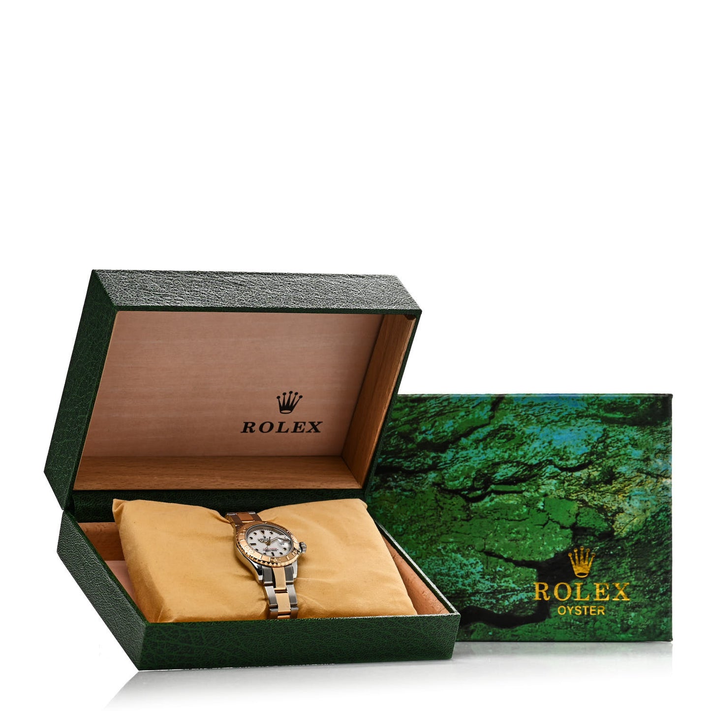 Stainless Steel 18K Yellow Gold 29mm Oyster Perpetual Date Yacht-Master Watch White 169623