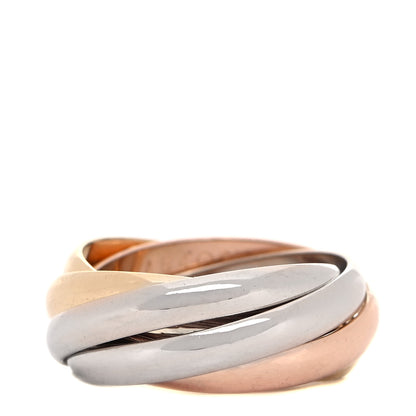 Cartier 18K Pink Yellow White Gold Five Band Les Must De Cartier Trinity Ring 48 4.5 3 of 5