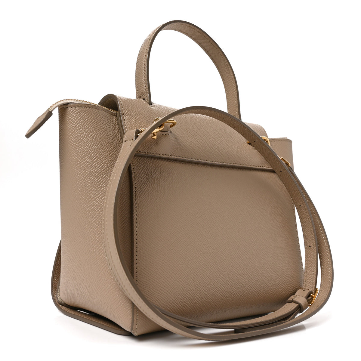 Grained Calfskin Nano Belt Bag Light Taupe