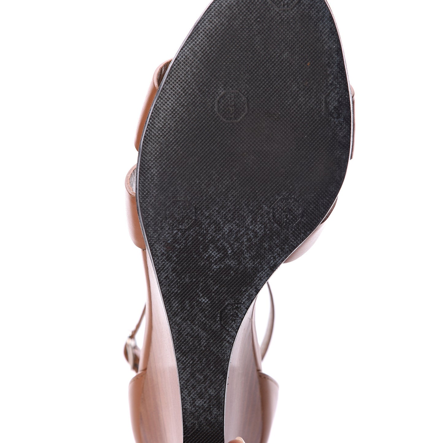 Calfskin Legend Wedge Sandals 37 Gold