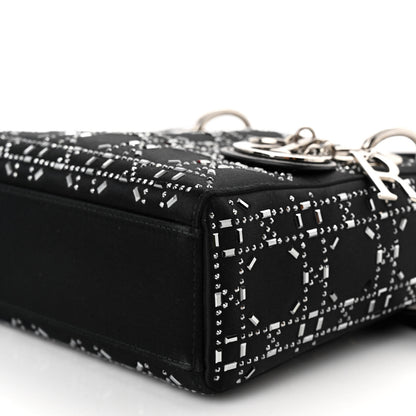 Christian Dior Satin Crystal Cannage Mini Lady Dior Black 9 of 10