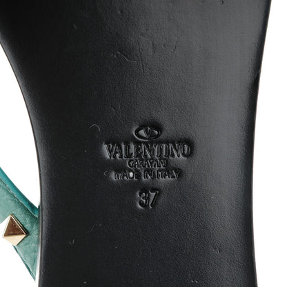 Valentino Garavani Calfskin Rockstud Thong Sandals 37 Blue 7 of 8