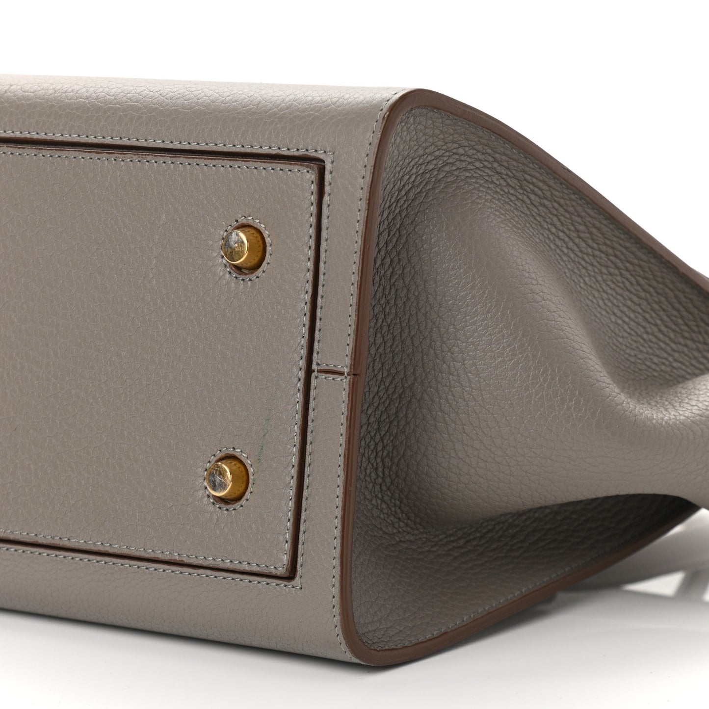 Crisped Calfskin Mini Tie Knot Tote Medium Grey