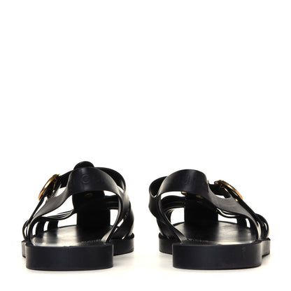 Gucci Rubber Mens Buckle Strap Sandal 11 Black 10 of 14