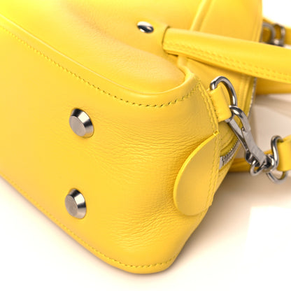 Balenciaga Shiny Day Calfskin Logo S Triangle Duffle Jaune Black 10 of 10